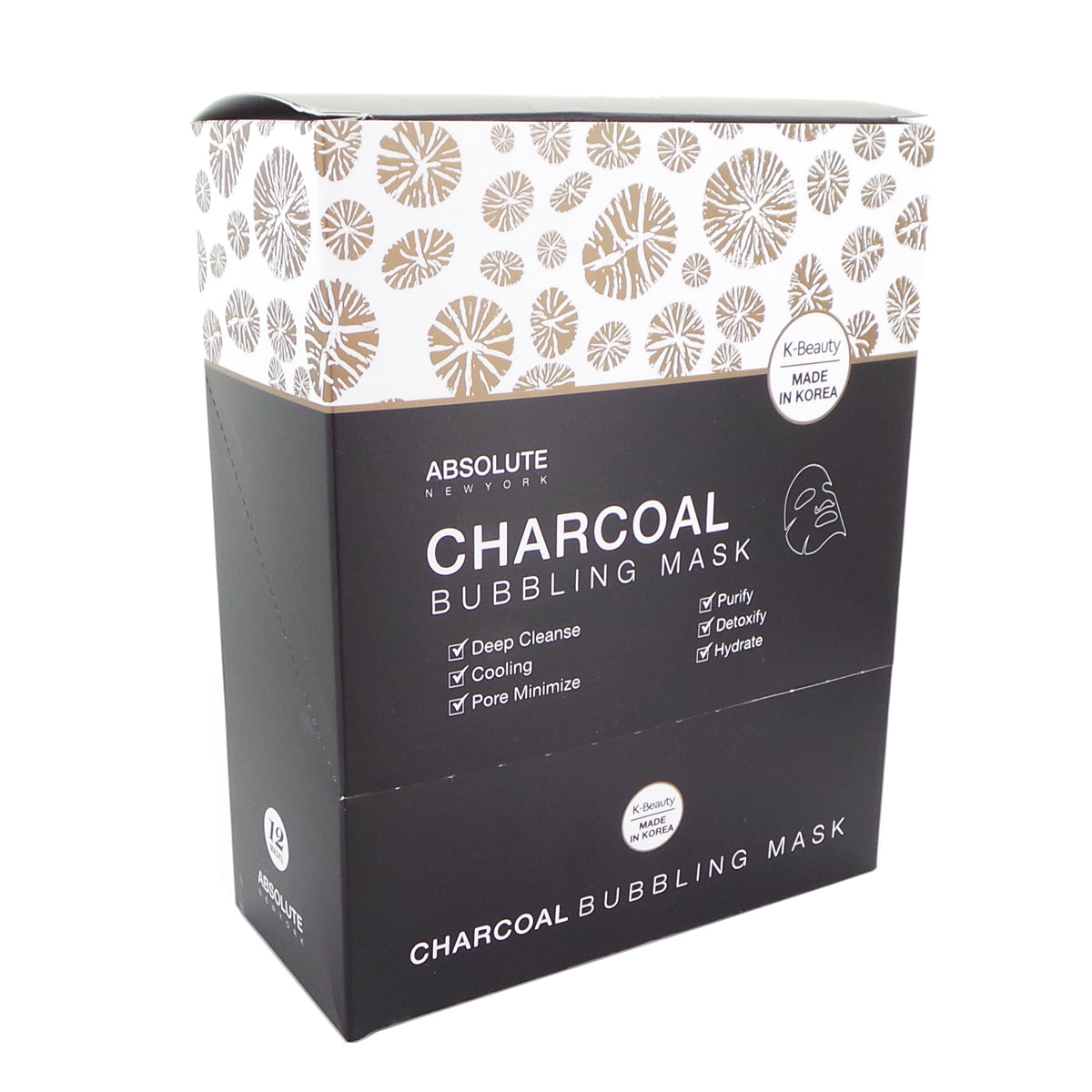ABSOLUTE Charcoal Bubbling Mask, Set of 12