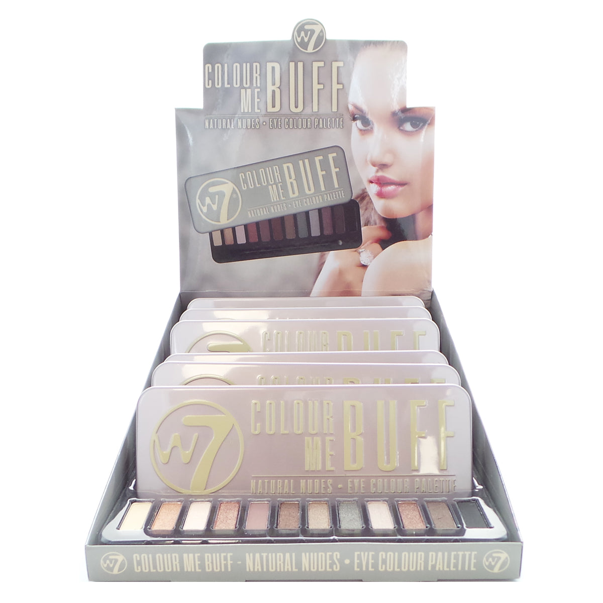 W7 Color Me Buff Natural Nudes Juego de paleta de colores de ojos, 6 piezas más probador de pantalla