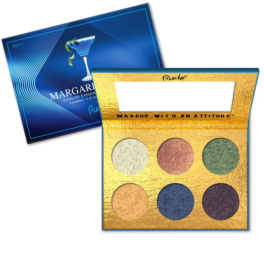 Paleta de sombras de ojos de 6 colores RUDE Cocktail Party - Margarita Azul