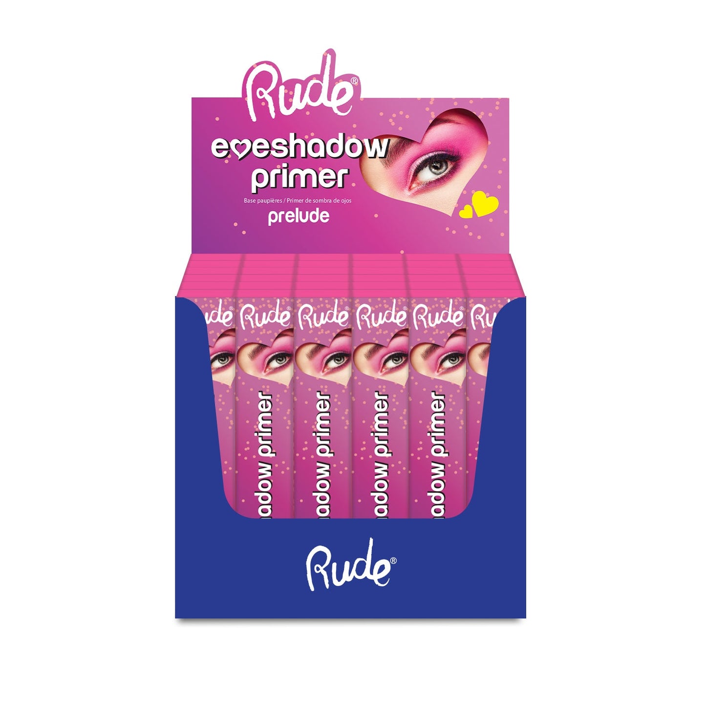 RUDE Prelude Eyeshadow Primer Paper Display Set, 36 Pieces